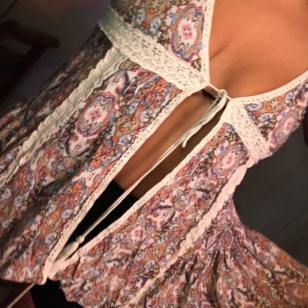 Bohemian style tie on wrap